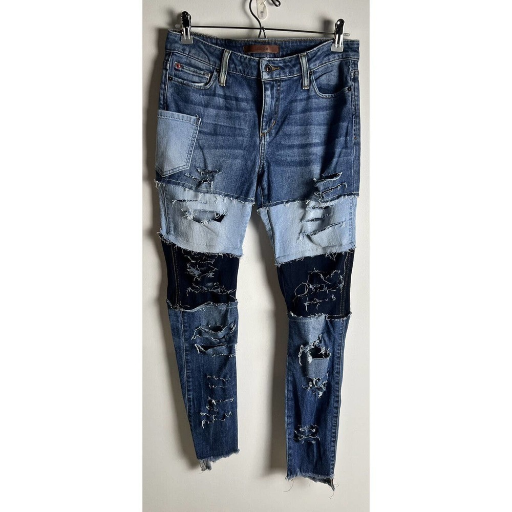 Joe's Jeans Patchwork Distressed Skinny Jeans - Multi Blue